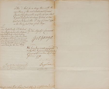 Lot #261 King George III: The king authorizes Cornwallis to pay British troops - Image 2