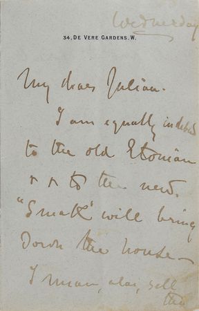 Lot #550 Henry James: ?We must let the baronets of comedy only sneak or at most ?shark?? - Image 1