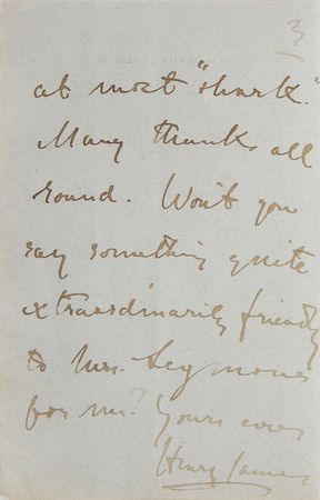 Lot #550 Henry James: ?We must let the baronets of comedy only sneak or at most ?shark?? - Image 2
