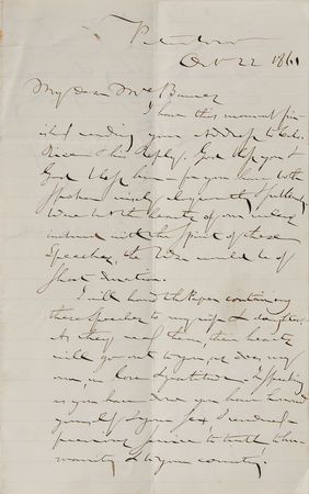 Lot #213 Gerritt Smith: Letters addressed to an early Republican couple - Image 1