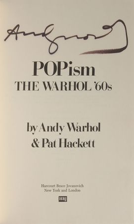 Lot #525 Andy Warhol Book - Image 1
