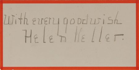 Lot #320 Helen Keller Signature - Image 1