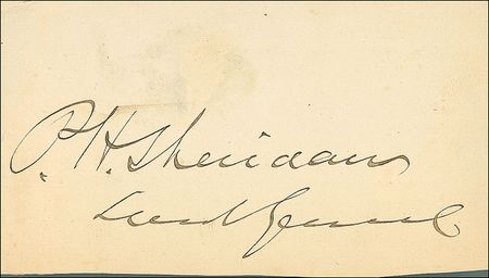Lot #417 Philip H. Sheridan Signature - Image 1