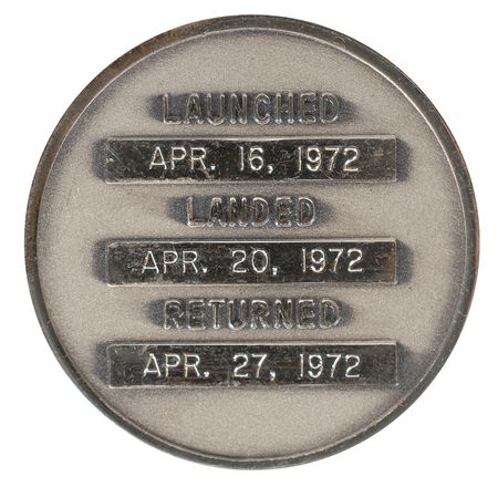 Lot #6407 John Young?s Apollo 16 Flown Robbins Medal - Image 2
