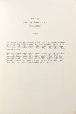 Lot #6291 Apollo 11 Lunar Surface Operations Plan - Image 2