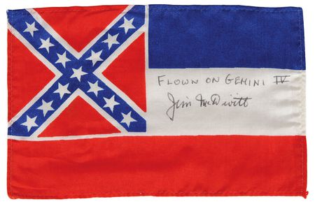 Lot #6119 Gemini 4: Jim McDivitt?s Flown Mississippi State Flag - Image 1