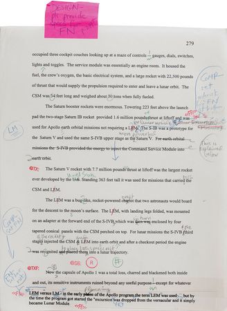 Lot #6335 Gene Kranz’s ‘Failure Is Not an Option’ Original Annotated Proof - Image 4