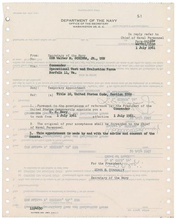 Lot #6092 Wally Schirra Signed Appointment - Image 2