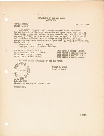 Lot #6102 Deke Slayton Signed Document - Image 3