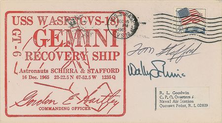 Lot #6123 Gemini 6 Signed Cover and Photograph - Image 2