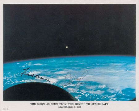 Lot #6127 Gemini 7 Signed Cover and Photograph - Image 1