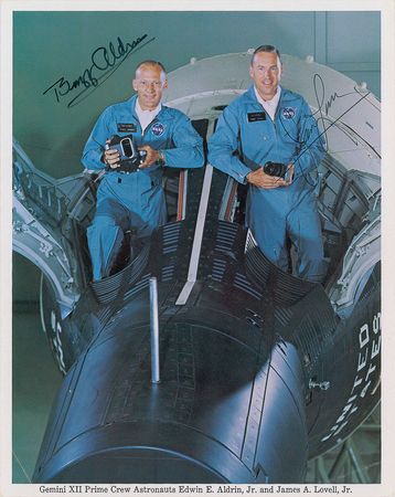 Lot #6132 Gemini 12 Signed Cover and Photograph - Image 1
