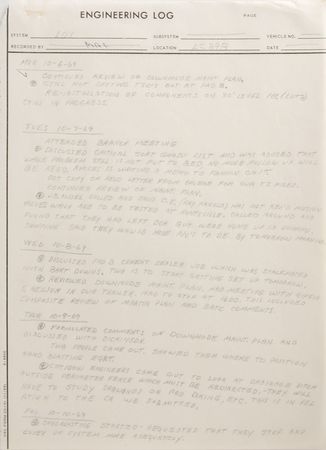 Lot #6198 Apollo-Saturn V Log Entries - Image 1