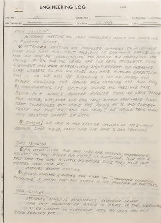 Lot #6198 Apollo-Saturn V Log Entries - Image 2