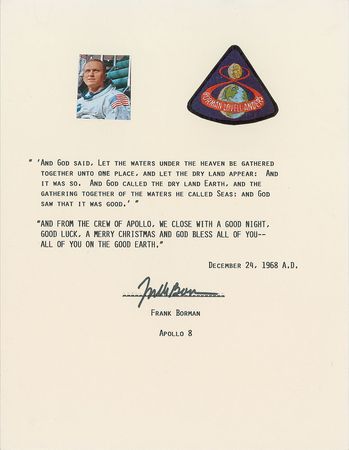 Lot #6215 Frank Borman Collection of Three Signed Items - Image 2