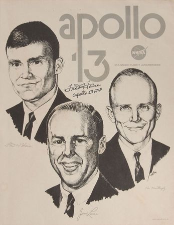 Lot #6354 James Lovell and Fred Haise Collection of Four Signed Items - Image 1