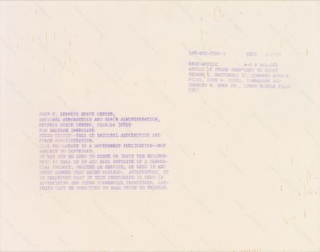 Lot #6413 Apollo 16 Signed Photograph - Image 2