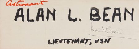 Lot #6180 Astronaut Signed Placards: Chaffee, Anders, Bean, and Cernan - Image 1