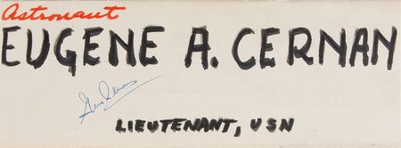 Lot #6180 Astronaut Signed Placards: Chaffee, Anders, Bean, and Cernan - Image 2