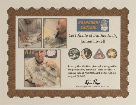 Lot #6330 James Lovell and Fred Haise Flown Apollo 13 Lunar Map - Image 3