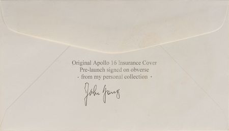Lot #6410 John Young?s Apollo 16 Pre-Launch Signed Cover - Image 1