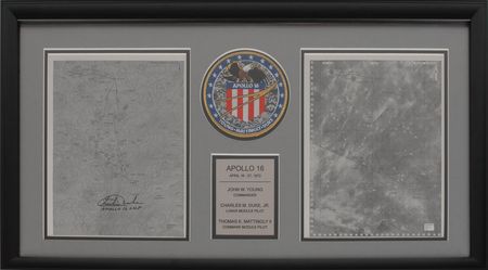 Lot #6422 Charlie Duke Signed Apollo 16 EVA Charts - Image 1