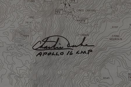 Lot #6422 Charlie Duke Signed Apollo 16 EVA Charts - Image 2