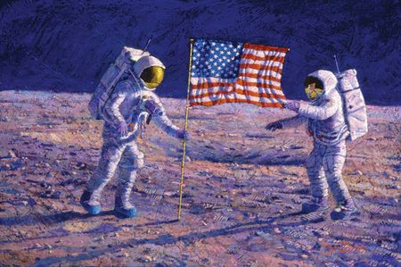 Lot #6295 Alan Bean Original Painting ‘John F.