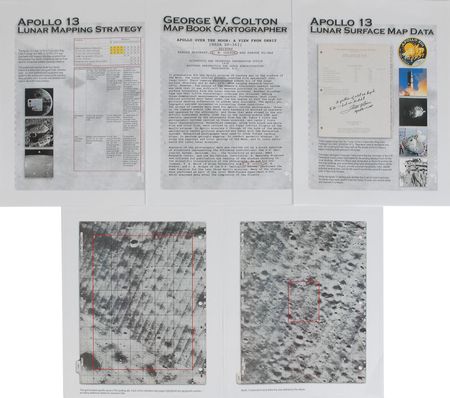 Lot #6332 Fred Haise Training-Used Signed Lunar Map Page - Image 3