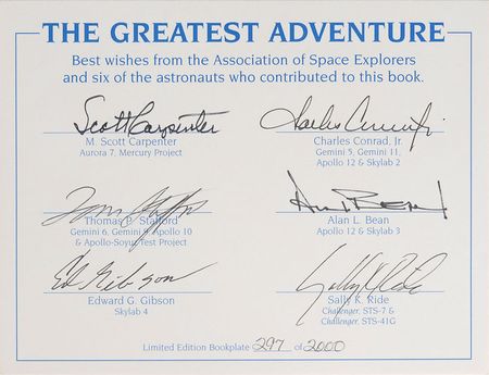 Lot #6461 Astronauts Signed Book - Image 1