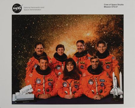 Lot #6526 Collection of (5) Space Shuttle Signed Photographs: STS-56, 59, 62, 64, and 67 - Image 1