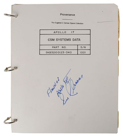 Lot #6427 Gene Cernan?s Apollo 17 Flown CSM Systems Data Book - Image 1