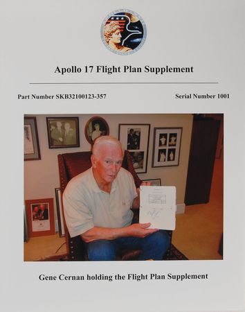 Lot #6425 Gene Cernan?s Flown Apollo 17 Flight Plan Supplement - Image 8