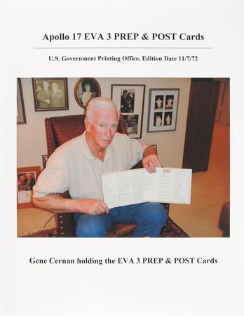 Lot #6426 Gene Cernan?s Apollo 17 Flown LM EVA Cue Cards - Image 2