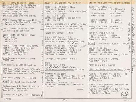Lot #6426 Gene Cernan?s Apollo 17 Flown LM EVA Cue Cards - Image 3