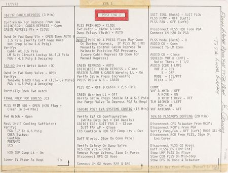 Lot #6426 Gene Cernan?s Apollo 17 Flown LM EVA Cue Cards - Image 4