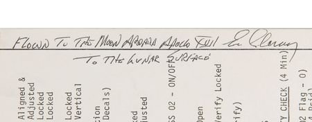 Lot #6426 Gene Cernan?s Apollo 17 Flown LM EVA Cue Cards - Image 7