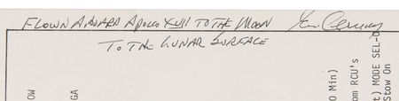 Lot #6426 Gene Cernan?s Apollo 17 Flown LM EVA Cue Cards - Image 9