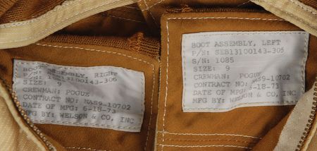 Lot #6447 Skylab 4: Gibson?s Flown Jacket and Pogue?s Training Boots - Image 2