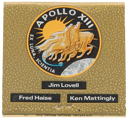Lot #6341 Dave Scott?s Apollo 13 Pre-Launch Matchbook - Image 2