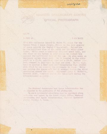 Lot #6116 Gemini 4: Edward H. White II Signed Photograph - Image 2