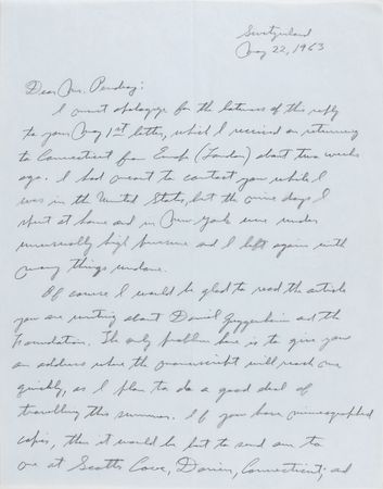 Lot #6007 Charles Lindbergh Autograph Letter
