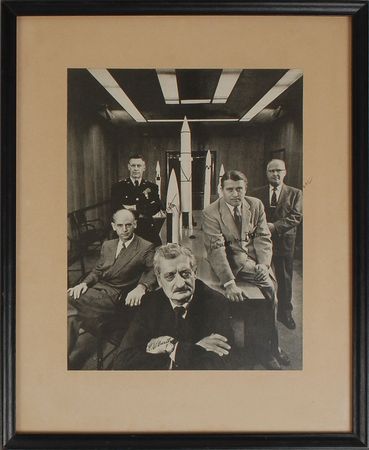 Lot #6023 Pioneer Rocket Scientists Oversized Signed Photograph - Image 1