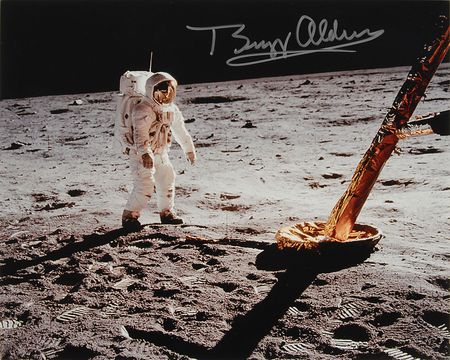 Lot #6188 Moonwalkers Set of Three Signed Photographs - Image 1