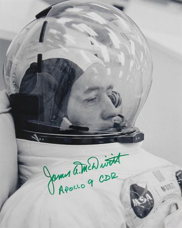 Lot #6228 Dave Scott and Jim McDivitt Pair of Signed Photographs - Image 1
