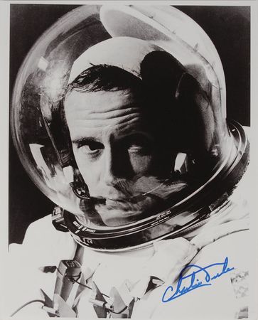 Lot #6421 Charlie Duke Pair of Signed Photographs - Image 1