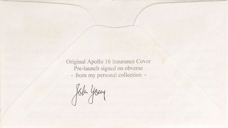 Lot #6409 John Young?s Apollo 16 ?Type 1? Insurance Cover - Image 2