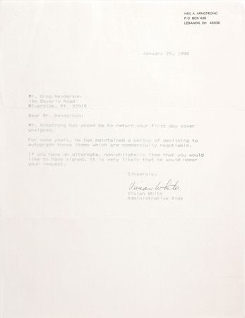 Lot #6266 Neil Armstrong Signature - Image 2