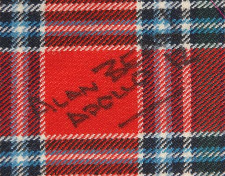 Lot #6302 Alan Bean’s Apollo 12 Lunar Surface-Flown MacBean Tartan Cloth - Image 2
