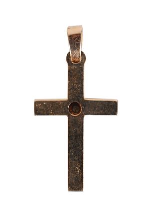 Lot #6308 Alan Bean’s Apollo 12 Lunar Orbit-Flown Gold Cross Pendant - Image 2
